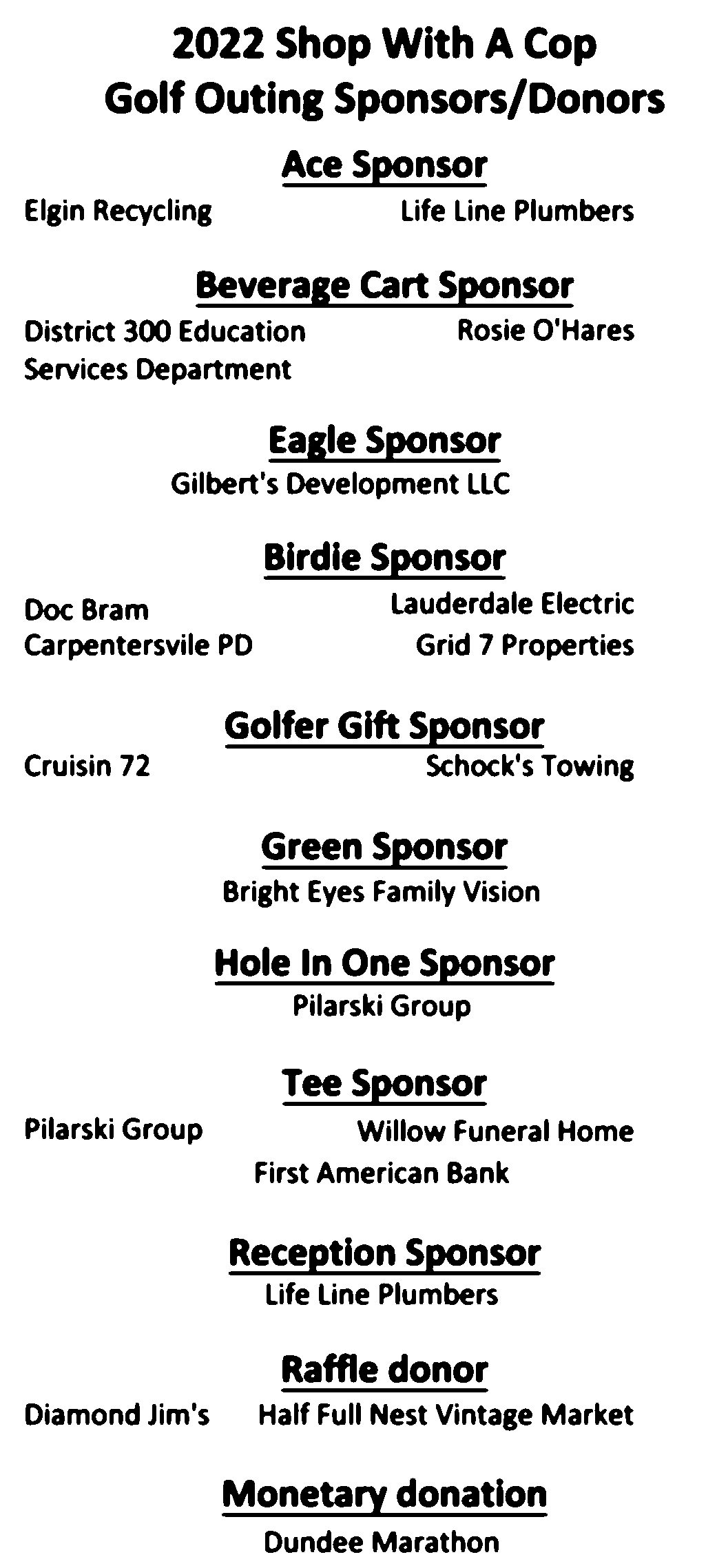 Sponsors